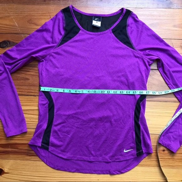 Nike Long Sleeve Fuchsia Black Work Out Top, EUC, M - Picture 8 of 15